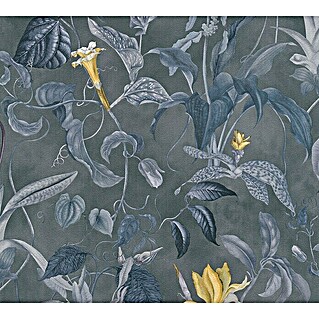 AS Creation Michalsky 4 Vliestapete Allover mit Ranken (Grau/Blau, Floral, 10,05 x 0,53 m)