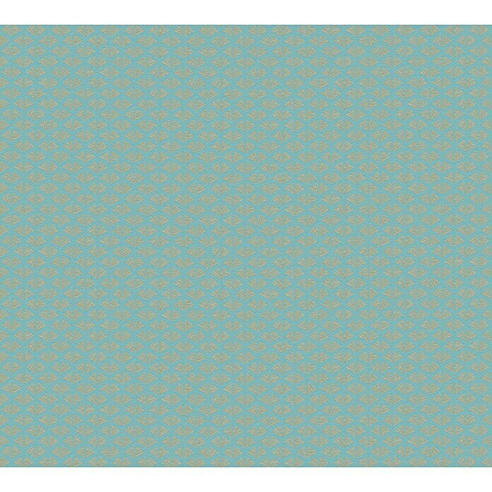 A.S. Création Trendwall 2 Vliestapete Art Deco klein (Türkis, Grafisch, 10,05 x 0,53 m)