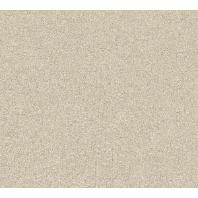 A.S. Création Titanium 3 Vliestapete - Pastelles Beige, Uni, 10,05 x 0,53 m - Beige, einfarbige Tapete mit dezenter Textur für eine warme, natürliche Wandgestaltung im Wohnbereich.