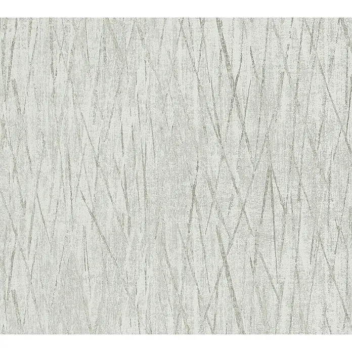 A.S. Création Hygge 2 Vliestapete Crush - Grau/Silber, Grafisch, 10,05 x 0,53 m - Graue Texturtapete mit einem Muster aus sich kreuzenden und vertikalen Linien, die eine interessante Oberfläche für jeden Raum schafft.