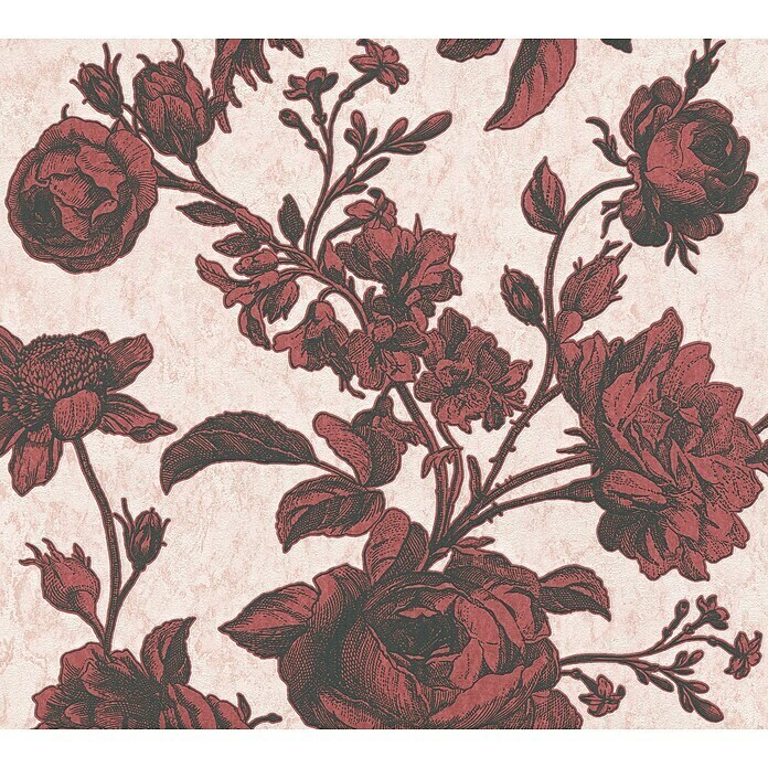 AS Creation My Home My Spa Vliestapete Rose (Rosa/Rot, Floral, 10,05 x 0,53 m) | BAUHAUS