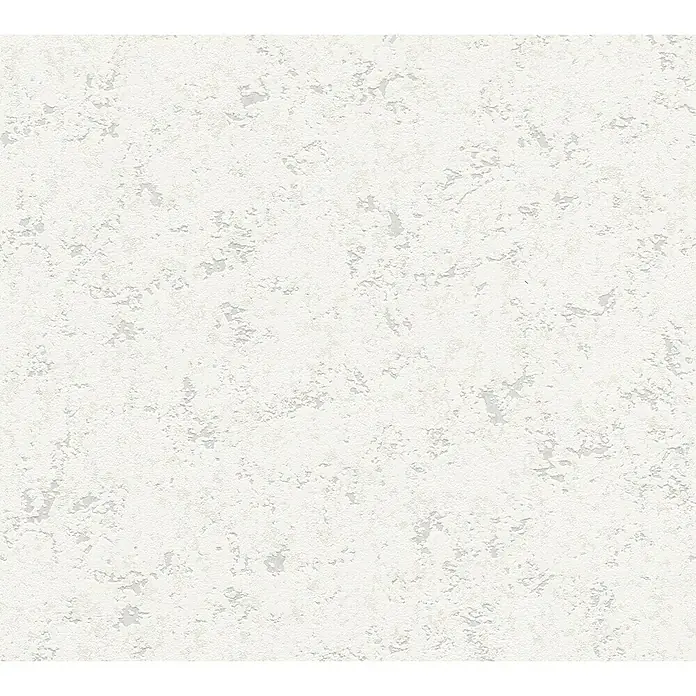 A.S. Création Attractive Vliestapete - Weiß/Grau, Uni, 10,05 x 0,53 m - Eine Nahaufnahme einer weißen, strukturierten Oberfläche, ideal für Hintergründe oder Texturen in Designprojekten.