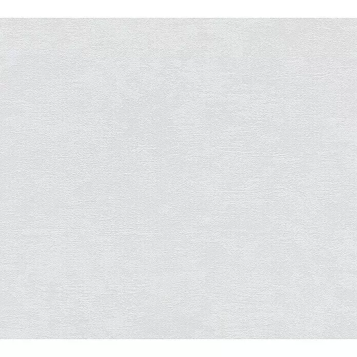 A.S. Création Attractive Vliestapete - Pastellweiß, Uni, 10,05 x 0,53 m - Weiße, leicht strukturierte Oberfläche.