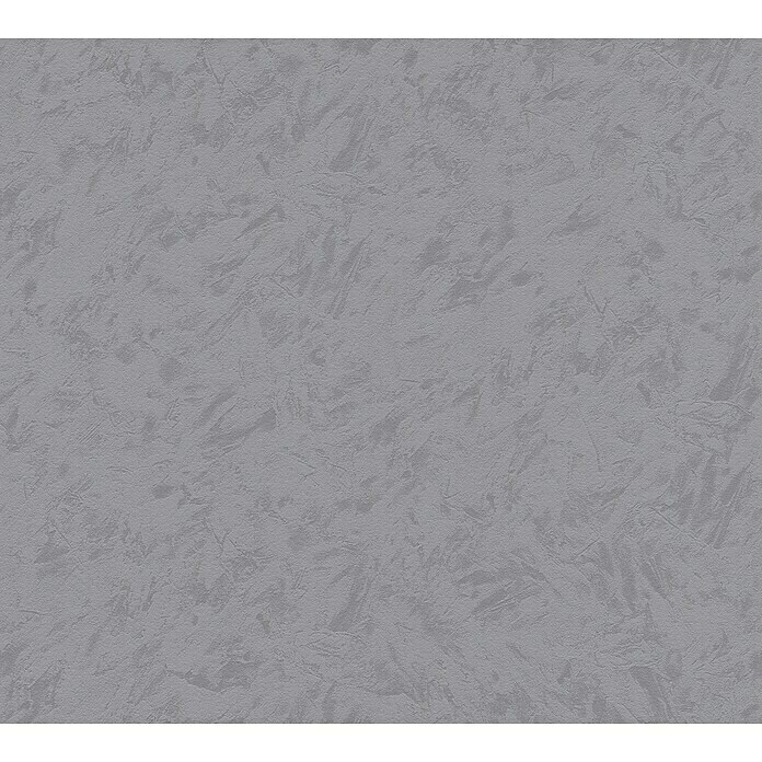 AS Creation Attractive Vliestapete Putzoptik (Dunkelgrau, Uni, 10,05 x 0,53 m)