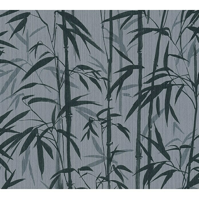 A.S. Création Michalsky 4 Vliestapete Bambus (Grau/Schwarz, Floral, 10,05 x 0,53 m)