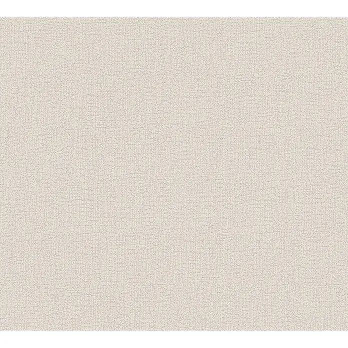 A.S. Création Attractive Vliestapete - Harmonisches Beige, Uni, 10,05 x 0,53 m - Feine Textur: Ein Nahaufnahme eines Stoffes mit subtiler, gewebter Struktur in einem hellen, neutralen Farbton, ideal für Hintergründe.
