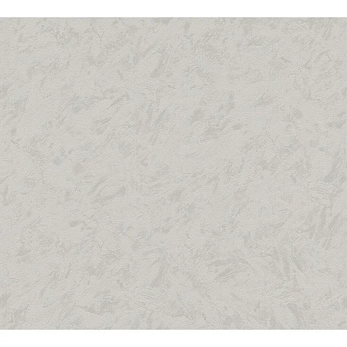 A.S. Création Attractive Vliestapete PutzoptikGrau, Uni, 10,05 x 0,53 m - Strukturierte, hellgraue Oberfläche mit feinen, reliefartigen Details, die eine subtile, elegante Textur erzeugen.\n