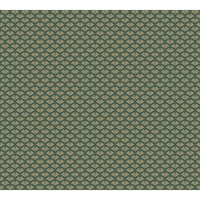 A.S. Création Trendwall 2 Vliestapete Art Deco klein (Grün, Grafisch, 10,05 x 0,53 m)