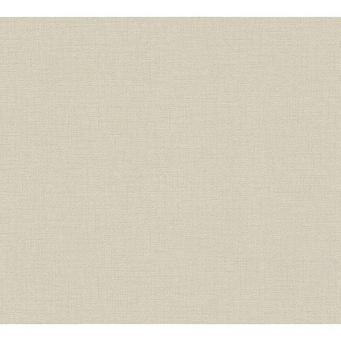 A.S. Création My Home My Spa Vliestapete Textstruktur I - Beige, Uni, 10,05 x 0,53 m - Detailaufnahme einer beigen Textur mit feiner Webstruktur, ideal für Hintergründe oder Designelemente.