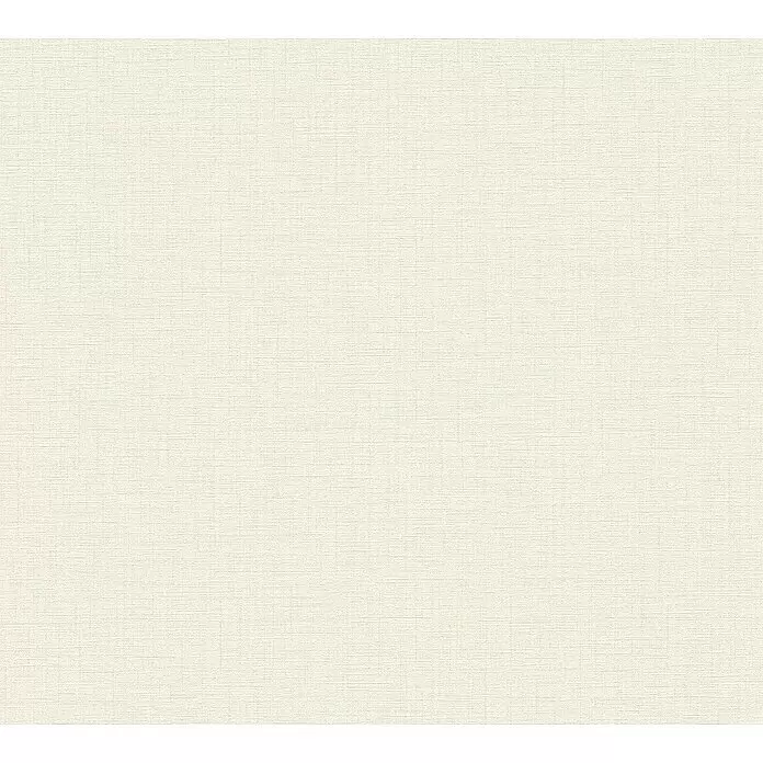 A.S. Création My Home My Spa Vliestapete Textstruktur I - Weiß/Grau, Uni, 10,05 x 0,53 m - Hellbeige, strukturierte Stoff- oder Papieroberfläche mit dezentem Webmuster.