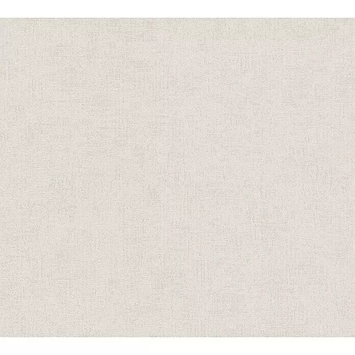 A.S. Création Titanium 3 Vliestapete - Helles Weißbeige, Uni, 10,05 x 0,53 m - Hellbeigefarbene strukturierte Tapete.