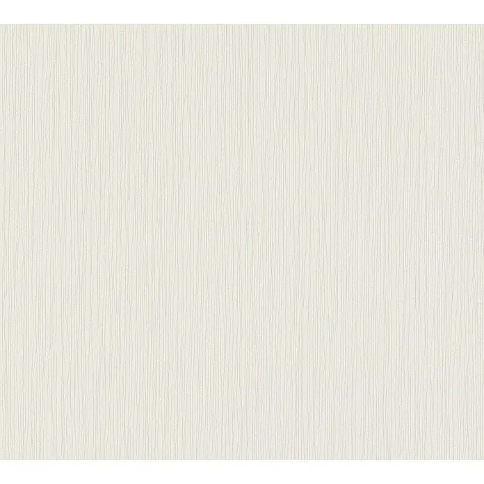 A.S. Création Attractive VliestapeteStrukturcreme, Uni, 10,05 x 0,53 m - Zarte, vertikale Textur in einem hellen Farbton, ideal für ruhige und minimalistische Designs, die Eleganz und Schlichtheit vereinen.
