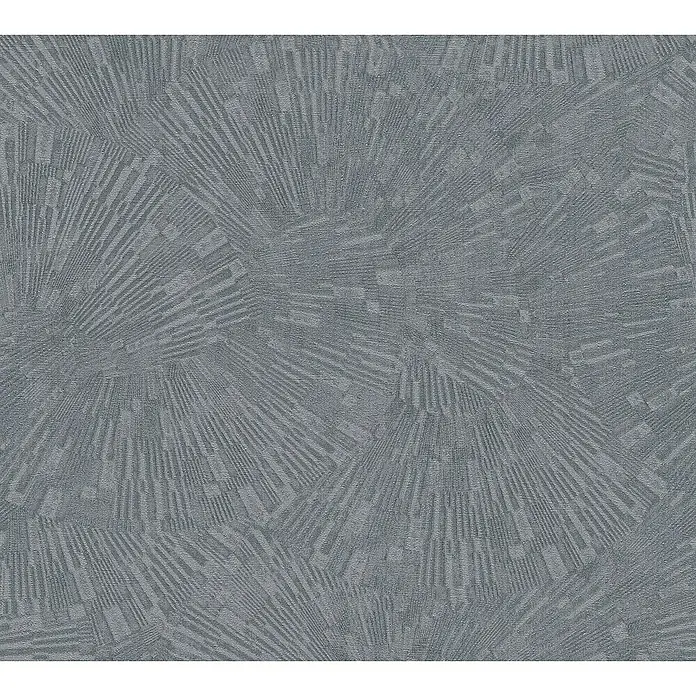 A.S. Création Titanium 3 Vliestapete Dynamischer 3D-Effekt - Grau, 3D-Optik, 10,05 x 0,53 m - Graues Stoffmuster mit strahlenförmigem Design, ideal für Polsterarbeiten oder dekorative Zwecke. Das Muster verleiht jedem Raum eine subtile Textur.