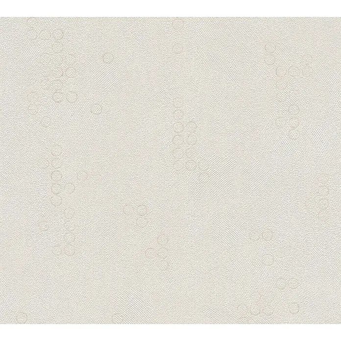 A.S. Création Attractive Vliestapete KreiseBeige, Grafisch, 10,05 x 0,53 m - Elegantes, texturiertes Hintergrundbild mit subtilen Kreismustern, ideal für vielseitige Designanwendungen.