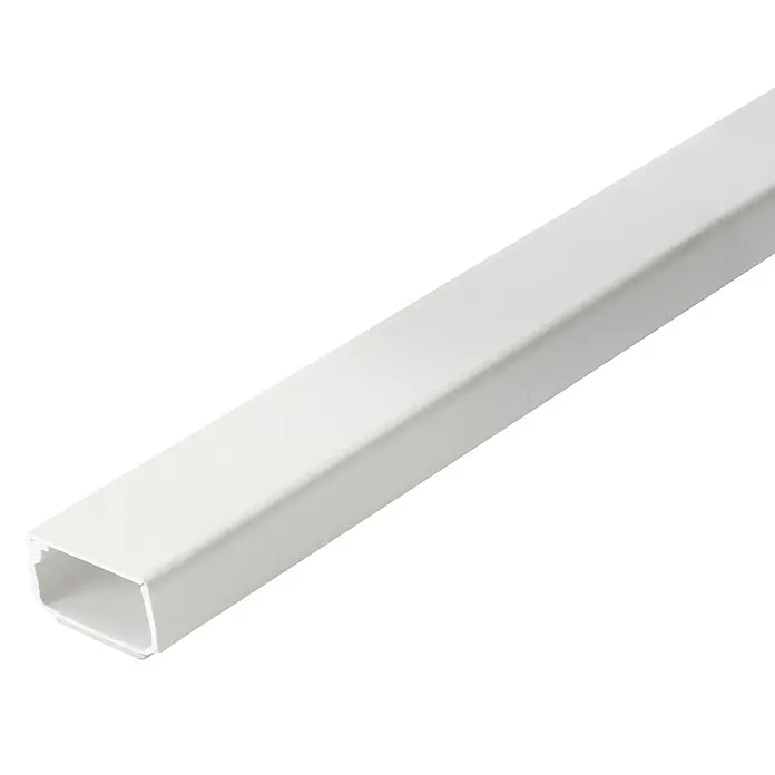 Inofix Canaleta para cables adhesiva - L x An x Al: 200 x 2,1 x 1,15 cm, Blanco - Un conducto de cable blanco para una gestión de cables ordenada y segura en espacios interiores. Ideal para la oficina y el hogar.