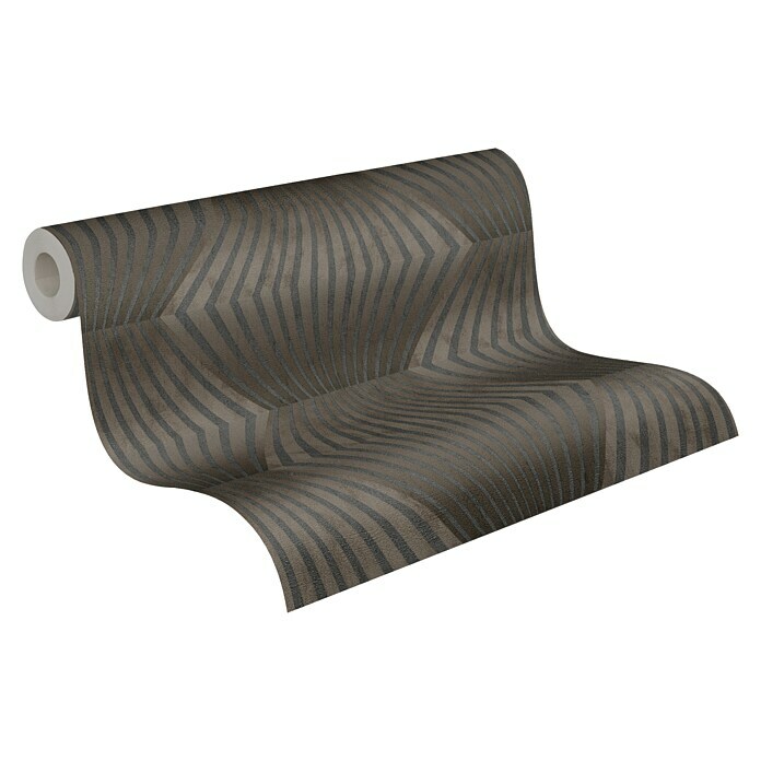 AS Creation Titanium 3 Vliestapete 3D-Effekt Waben (Schwarz, 3D-Optik, 10,05 x 0,53 m) | BAUHAUS