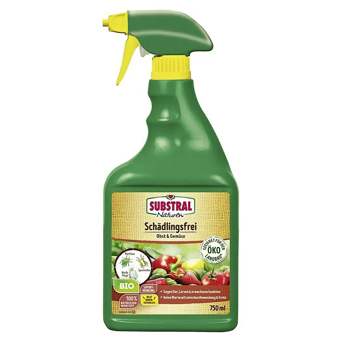 Substral Naturen Schädlingsfrei Obst & Gemüse - 750 ml - Bild einer Sprühflasche Substral Naturen Schädlingsfrei für Obst und Gemüse.