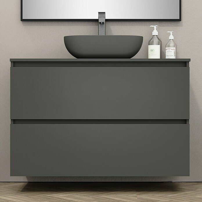 Artysan Mueble de lavabo Kenia Top (Ancho: 100 cm, Antracita) | BAUHAUS