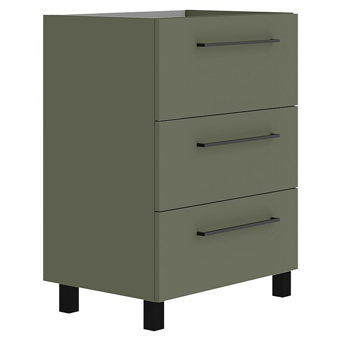 Artysan Mueble de lavabo Arosa 3C (L x An x Al: 44,6 x 60 x 83,3 cm, Musgo) | BAUHAUS