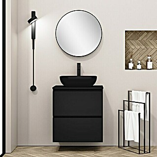 Mueble de lavabo Kenia Top (L x An x Al: 46 x 60 x 65,6 cm, Negro, Mate)