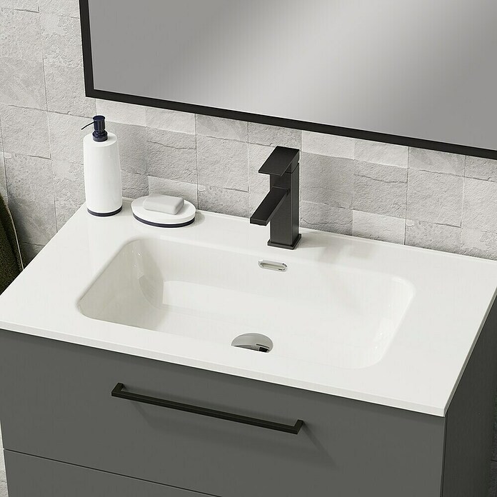 Artysan Mueble de lavabo Arosa 3C (L x An x Al: 44,6 x 80 x 83,3 cm, Antracita) | BAUHAUS