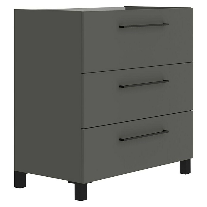 Artysan Mueble de lavabo Arosa 3C (L x An x Al: 44,6 x 80 x 83,3 cm, Antracita) | BAUHAUS