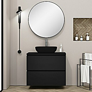 Mueble de lavabo Kenia Top (L x An x Al: 46 x 90 x 65,6 cm, Negro, Mate)
