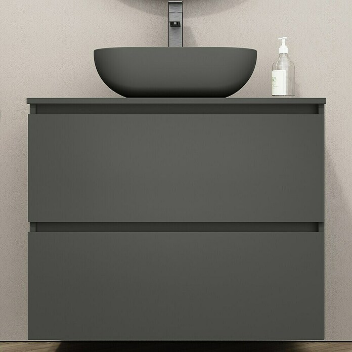 Artysan Mueble de lavabo Kenia Top (L x An x Al: 46 x 90 x 65,6 cm, Antracita) | BAUHAUS