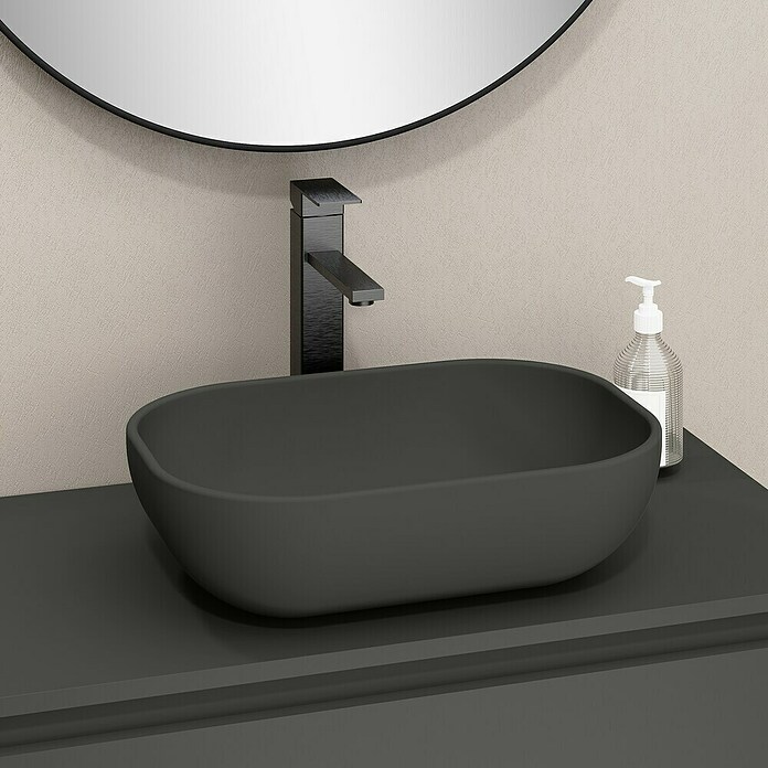 Artysan Mueble de lavabo Kenia Top (L x An x Al: 46 x 90 x 65,6 cm, Antracita) | BAUHAUS
