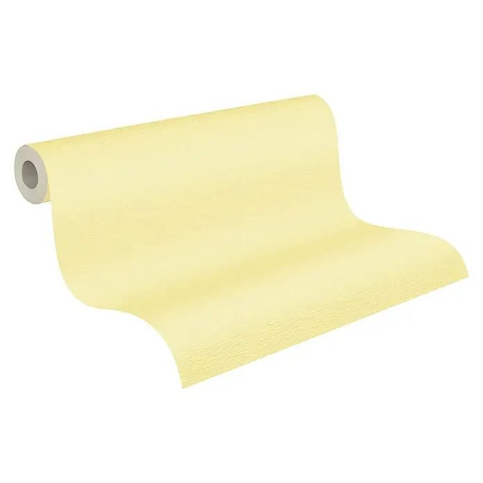 A.S. Création Trendwall 2 Vliestapete - Gelb, Uni, 10,05 x 0,53 m - Gelbe Vliestapete in Rollenform, ideal für eine stilvolle Wandgestaltung und einfache Verarbeitung.