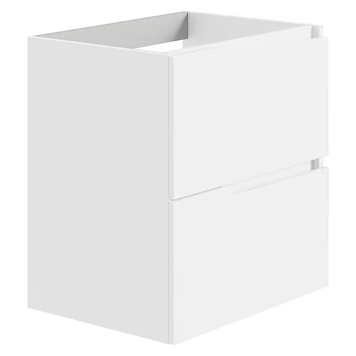 Artysan Mueble bajo de lavabo Zeus - L x An x Al: 44,6 x 70 x 64 cm, Blanco - Mueble de baño blanco con dos cajones. El mueble tiene un aspecto elegante y moderno y proporciona almacenamiento en el baño.
