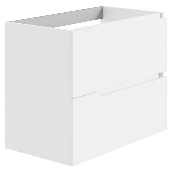 Artysan Mueble bajo de lavabo Zeus - L x An x Al: 44,6 x 80 x 64 cm, Blanco - Mueble de baño blanco con dos cajones, diseño simple y moderno.