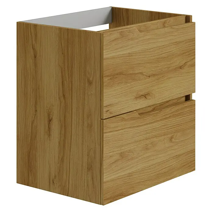 Artysan Mueble bajo de lavabo Zeus - L x An x Al: 44,6 x 60 x 64 cm, Roble waira - Este mueble de baño con aspecto de madera y dos cajones ofrece un almacenamiento elegante para el baño. Diseño práctico y elegante.