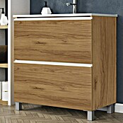 Artysan Mueble de lavabo Barcelona 2C (L x An x Al: 44,6 x 80 x 83,3 cm, Roble waira) | BAUHAUS
