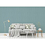 A.S. Création Hygge 2 Vliestapete Gewebestruktur (Türkis, Uni, 10,05 x 0,53 m) | BAUHAUS