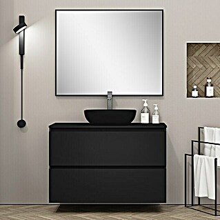 Mueble de lavabo Kenia Top (L x An x Al: 46 x 100 x 65,6 cm, Negro, Mate)