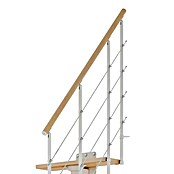 Dolle Mittelholmtreppe Boston (Breite: 74 mm, Verkehrsweiß, Gerade, Farbe Stufen: Buche Natur, Geschosshöhe: 228 cm - 300 cm) | BAUHAUS