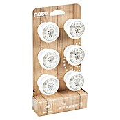 Nesu Pomo para muebles Reloj Love 6 uds. (Ø x Al: 40 x 29 mm, Madera)