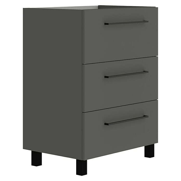 Artysan Mueble de lavabo Arosa 3C (L x An x Al: 44,6 x 60 x 83,3 cm, Antracita) | BAUHAUS