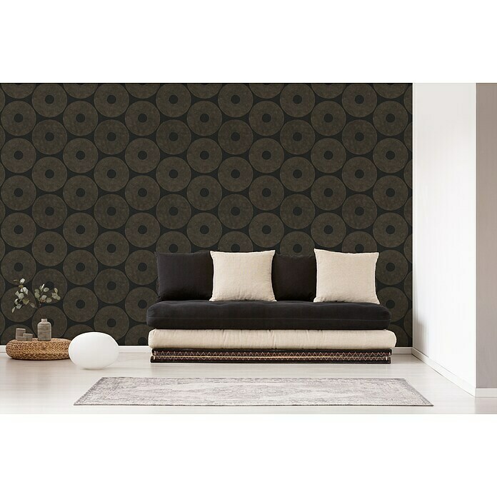 A.S. Création Desert Lodge Vliestapete Ethno-Kreise (Schwarz, Grafisch, 10,05 x 0,53 m) | BAUHAUS