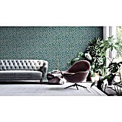 A.S. Création My Home My Spa Vliestapete Tetris (Petrol Metallic, Grafisch, 10,05 x 0,53 m) | BAUHAUS