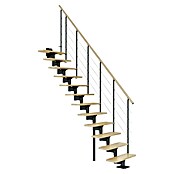 Dolle Mittelholmtreppe Boston (Breite: 74 mm, Anthrazitgrau, Gerade, Farbe Stufen: Buche Natur, Geschosshöhe: 228 cm - 300 cm) | BAUHAUS