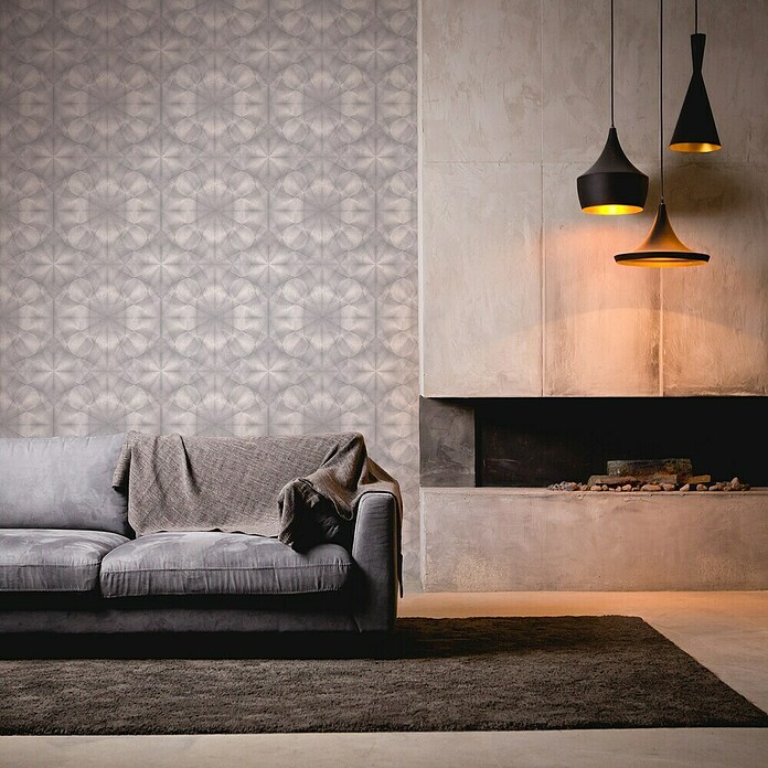 A.S. Création My Home My Spa Vliestapete Hologramm (Grau, 3D-Optik, 10,05 x 0,53 m) | BAUHAUS