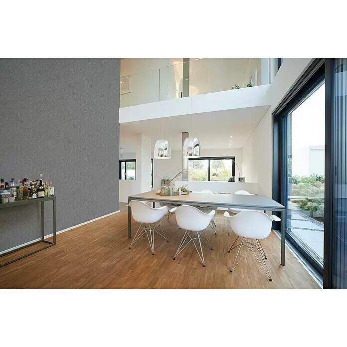 A.S. Création My Home My Spa Vliestapete - Grau, Betonoptik, 10,05 x 0,53 m - Stimmungsaufnahme