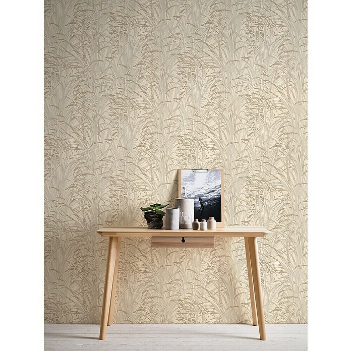 A.S. Création Hygge 2 Vliestapete Gräser (Beige, Floral, 10,05 x 0,53 m) | BAUHAUS