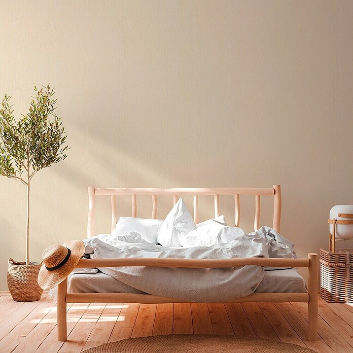 A.S. Création Hygge 2 Vliestapete Gewebestruktur (Beige, Uni, 10,05 x 0,53 m) | BAUHAUS