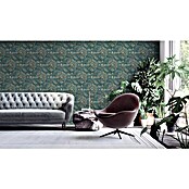 AS Creation My Home My Spa Vliestapete Damask (Blau-Metallic, Ornament, 10,05 x 0,53 m) | BAUHAUS