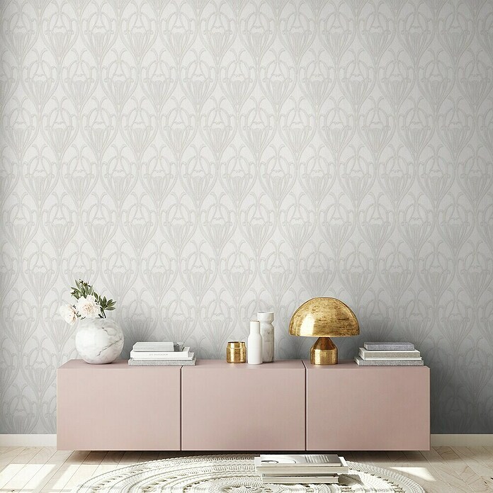 A.S. Création Mata Hari Vliestapete Barock (Beige/Weiß, Ornament, 10,05 x 0,53 m) | BAUHAUS