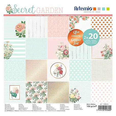Artemio  Pieza decorativa bloque de hojas Secret Garden