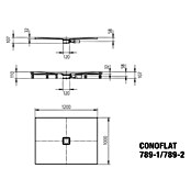 Kaldewei Duschwanne Conoflat 786-1 (120 x 100 cm, Stahl-Email, Weiß)